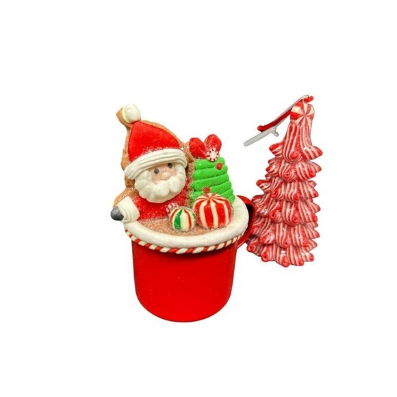 Santa Cocoa Peppermint Tree Ornament Set Christmas Holiday Festive Candyland - Picture 2 of 8